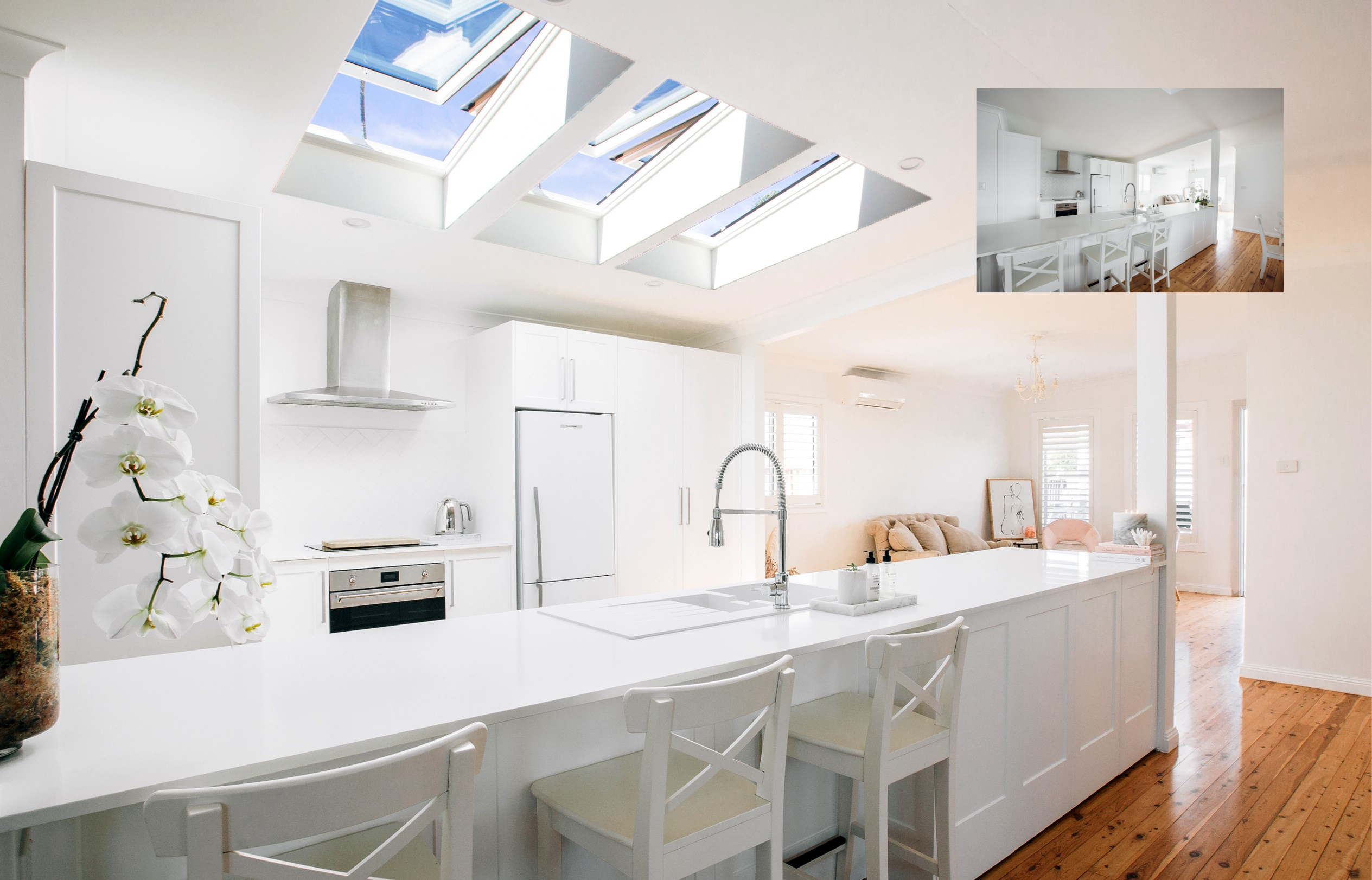 skylights in kitchen to show transformation in sydney